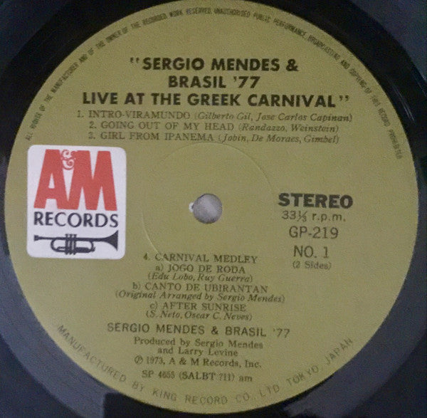 Sergio Mendes & Brasil '77* - In Concert (LP, Album)
