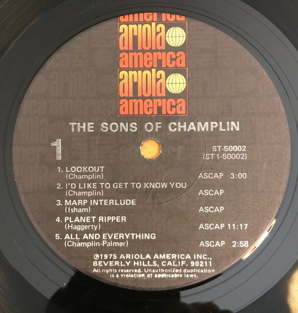 The Sons Of Champlin - The Sons Of Champlin (LP, Album, LA )