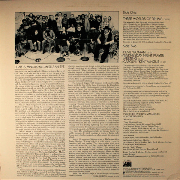 Mingus* - Me Myself An Eye (LP, Album, RI )