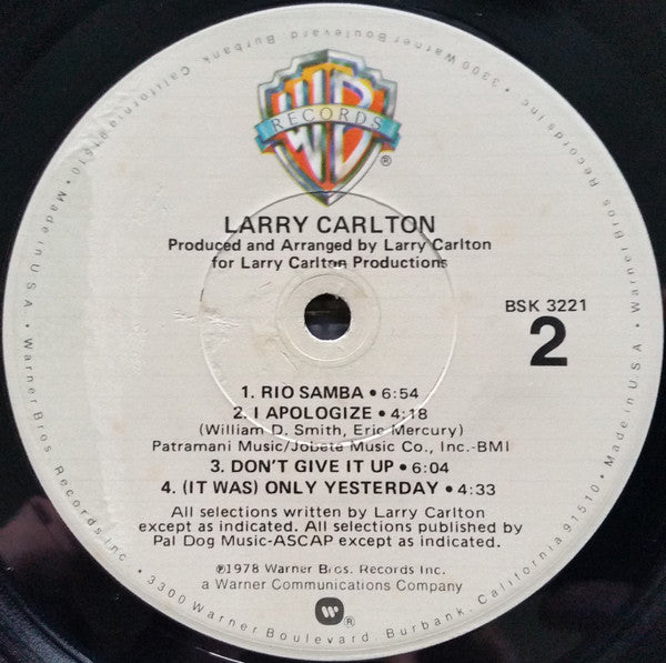 Larry Carlton - Larry Carlton (LP, Album, Los)