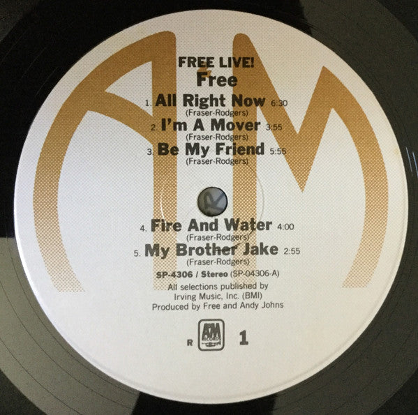 Free - Free Live (LP, Album, RE, RCA)