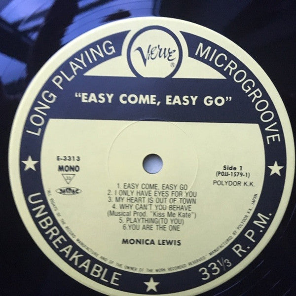 Monica Lewis - Easy Come, Easy Go (LP, Album, Mono, Ltd, RE)