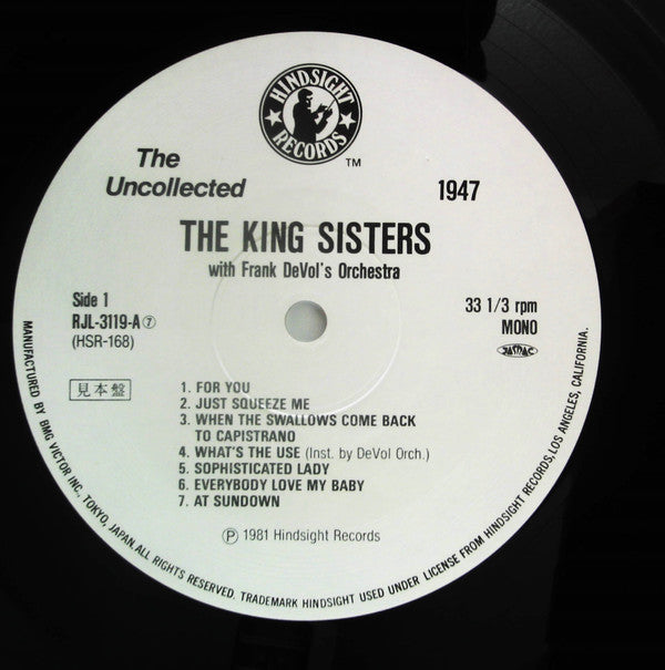 The King Sisters - The Uncollected The King Sisters With Frank DeVo...