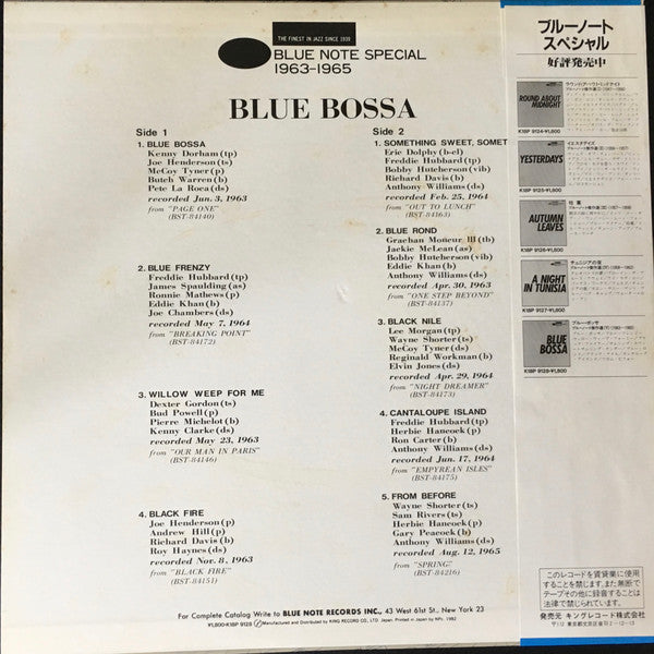 Various - Blue Bossa - Blue Note Special 1963-1965 (LP, Comp)