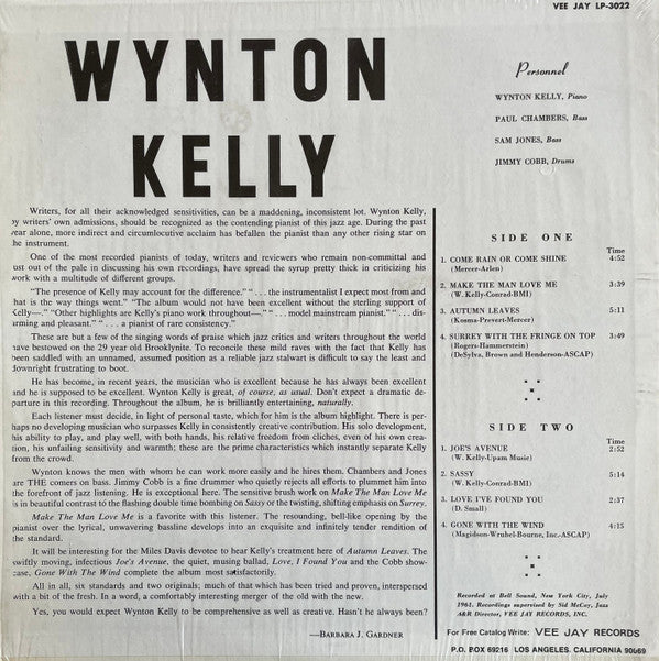 Wynton Kelly - Wynton Kelly! (LP, Album, M/Print)