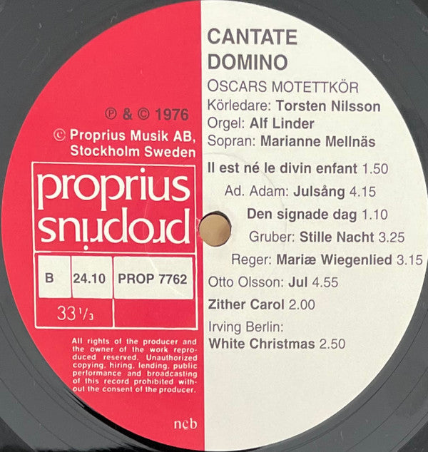 Oscars Motettkör - Cantate Domino(LP, RE, 180)