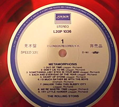 The Rolling Stones - Metamorphosis (LP, Comp, Promo, Red)
