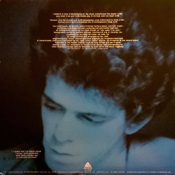 Lou Reed - Rock And Roll Heart (LP, Album, Wad)