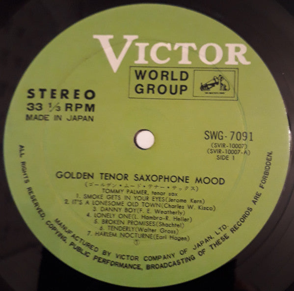 Tommy Palmer (4) - Golden Tenor Saxophone Mood = ゴールデン・ムード・テナー・サックス...