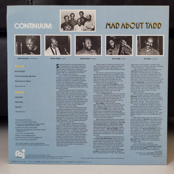 Continuum (5) - Mad About Tadd (LP, Album)
