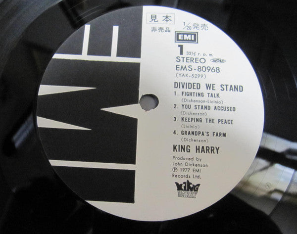 King Harry - Divided We Stand  (LP, Album, Promo)