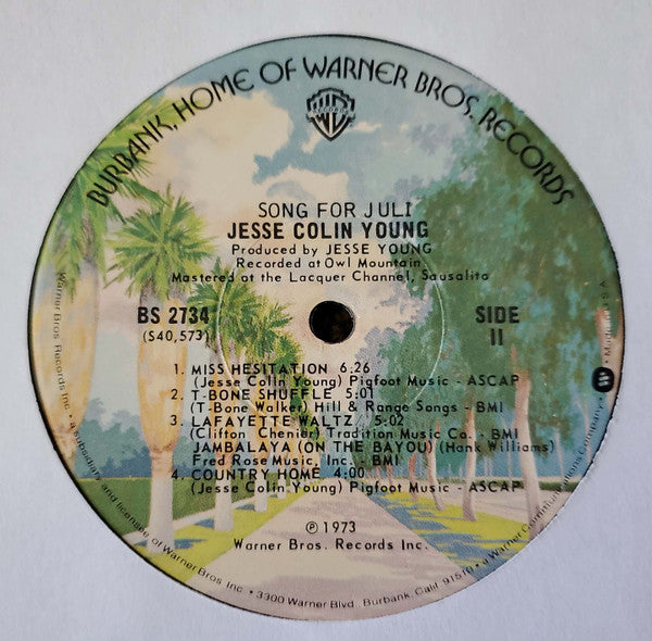 Jesse Colin Young - Song For Juli (LP, Album, RE, Jac)