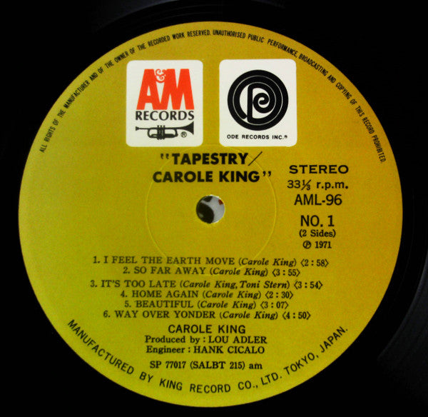 Carole King - Tapestry (LP, Album)