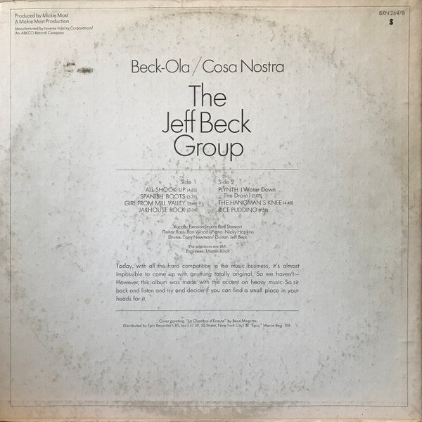 The Jeff Beck Group* - Beck-Ola (LP, Album)