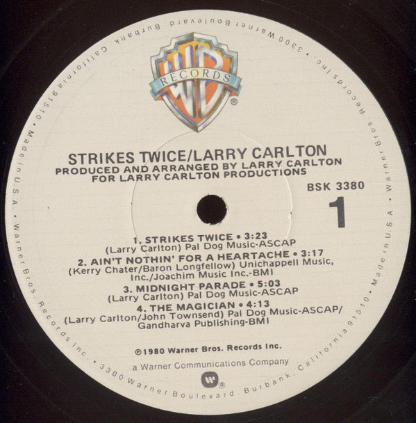 Larry Carlton - Strikes Twice (LP, Album, M/Print, Los)