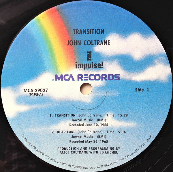John Coltrane - Transition (LP, Album, RE, Sta)