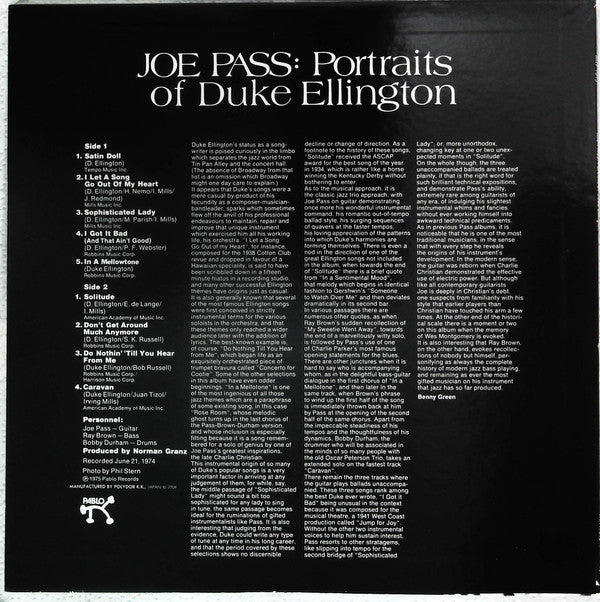 Joe Pass - Portraits Of Duke Ellington (LP)
