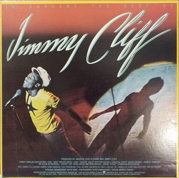 Jimmy Cliff - In Concert - The Best Of Jimmy Cliff (LP, Album, Win)