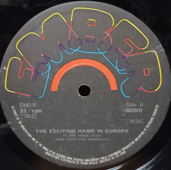 Lionel Hampton And His Orchestra - The Exiting Hamp In Europe(LP, M...