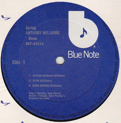 Anthony Williams - Spring (LP, Album, RE, All)