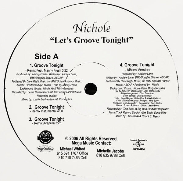 Nichole* - Let's Groove Tonight (12"")
