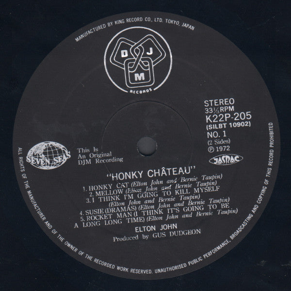 Elton John - Honky Château (LP, Album, RE)