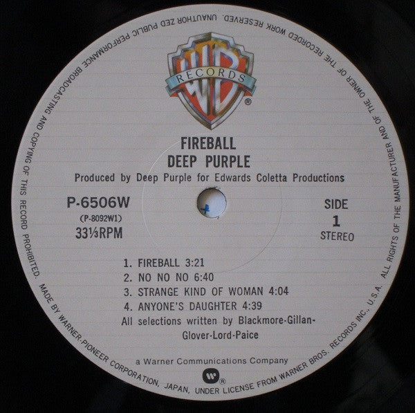 Deep Purple - Fireball (LP, Album, Ltd, RE)