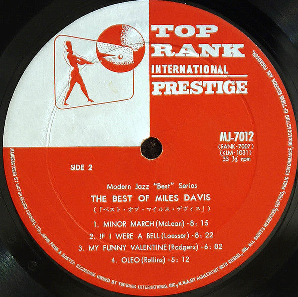 Miles Davis - The Best Of Miles Davis (LP, Comp, Mono)