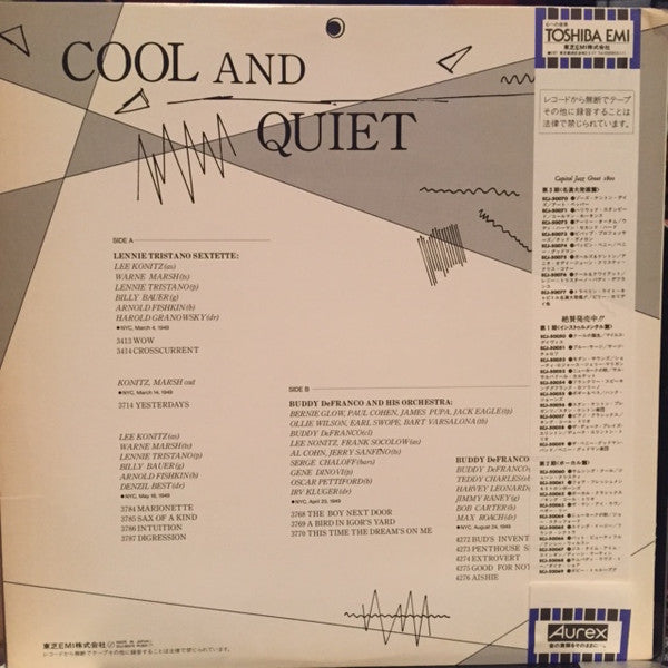 Lennie Tristano, Buddy DeFranco - Cool & Quiet (LP, Comp, Mono)