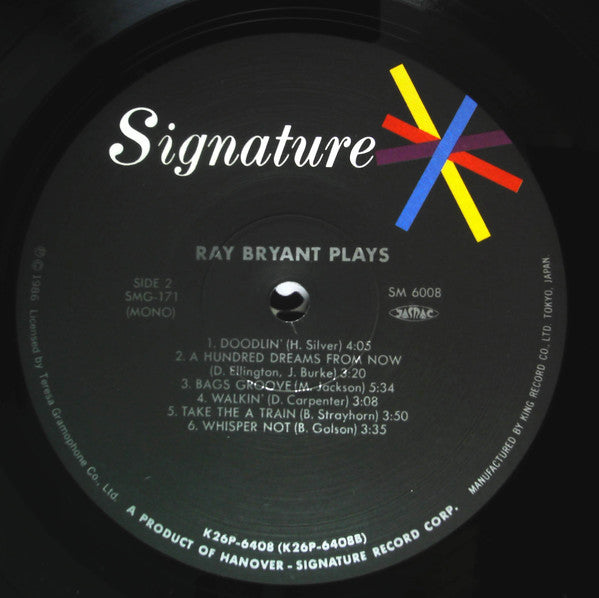 Ray Bryant - Ray Bryant Plays (LP, Album, Mono, RE)