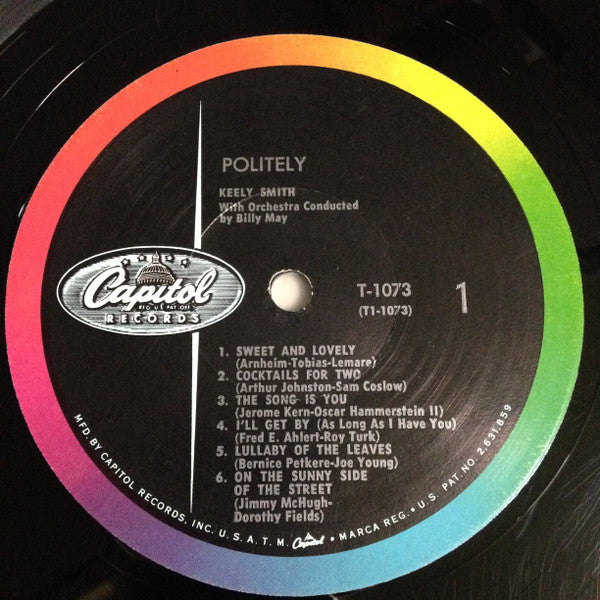 Keely Smith - Politely!(LP, Album, Mono, RP)