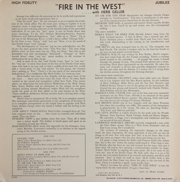 Herb Geller - Fire In The West (LP, Album, RE)