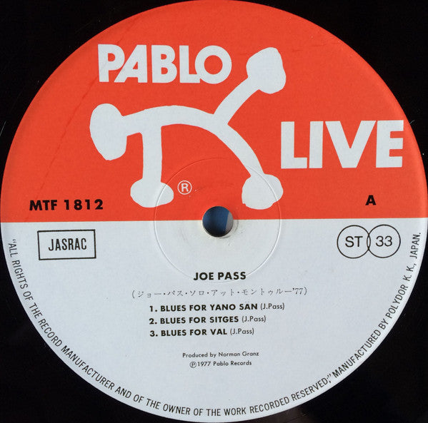 Joe Pass - Montreux '77 (LP, Album)