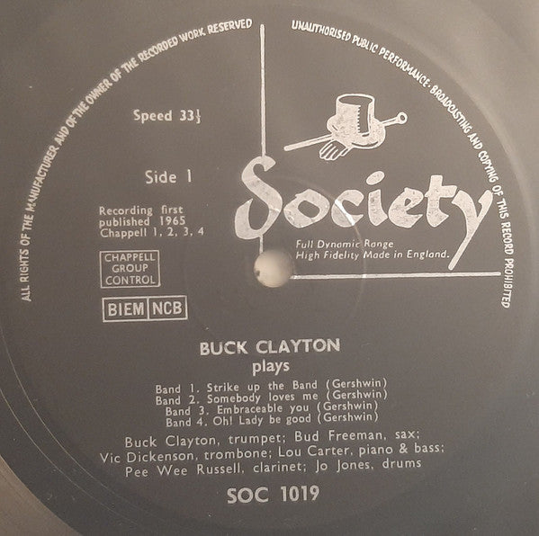 Buck Clayton - Buck Clayton Plays (LP, Album, Mono)