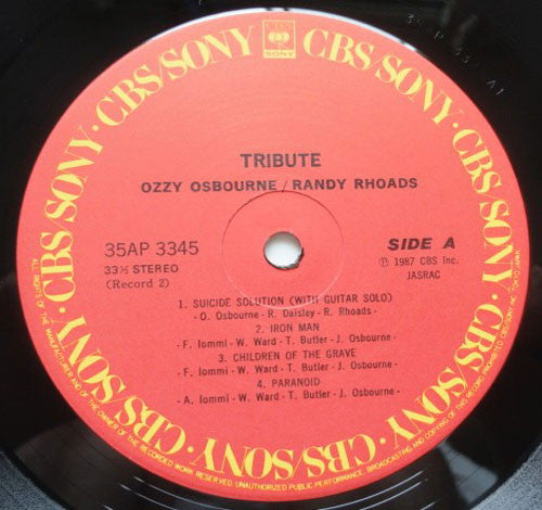Ozzy Osbourne - Randy Rhoads Tribute (2xLP, Album, Gat)