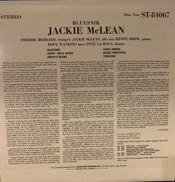 Jackie McLean - Bluesnik (LP, Album, Ltd, RE)