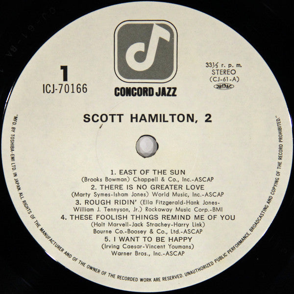 Scott Hamilton - Scott Hamilton, 2 (LP, Album)