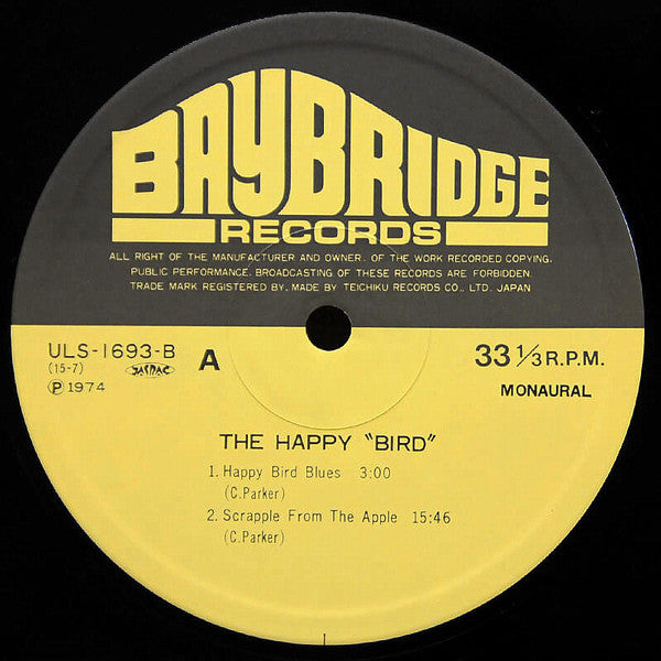 Charlie Parker - The Happy ""Bird"" (LP, RE)