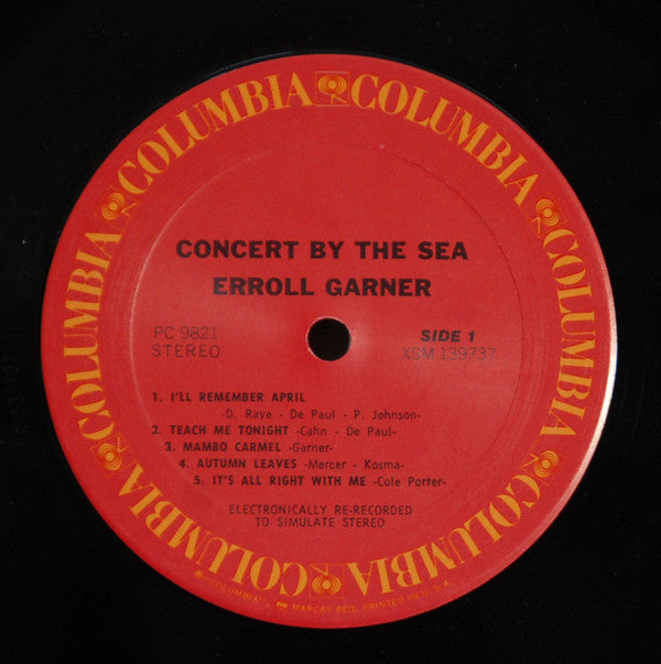 Erroll Garner - Concert By The Sea (LP, Album, Re-)