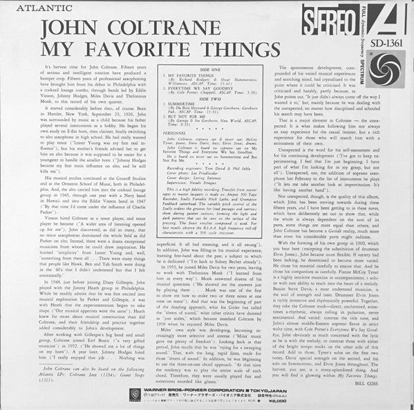 John Coltrane - My Favorite Things (LP, Album, RE)