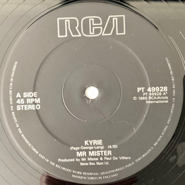 Mr. Mister - Kyrie (12"", Single)