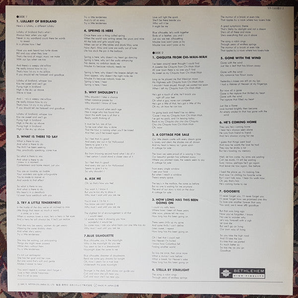 Chris Connor - Sings Lullabys Of Birdland (LP, Album, Mono)