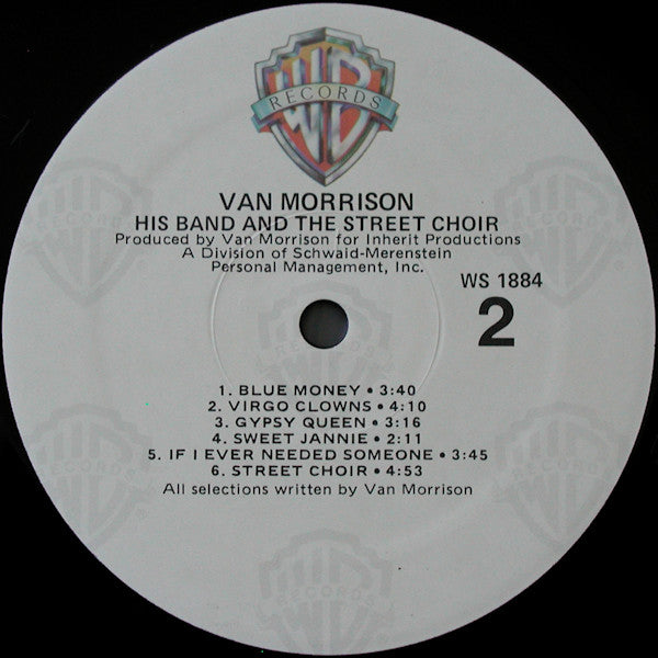 Van Morrison - His Band And The Street Choir (LP, Album, RE, Gat)