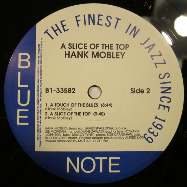 Hank Mobley - A Slice Of The Top (LP, Album, Ltd, RE, 180)