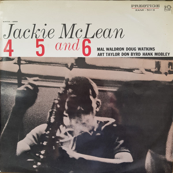 Jackie McLean - 4, 5 And 6 (LP, Album, Mono)