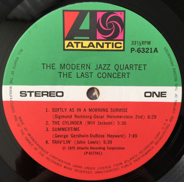 The Modern Jazz Quartet - The Last Concert (2xLP, Album, RE, Gat)