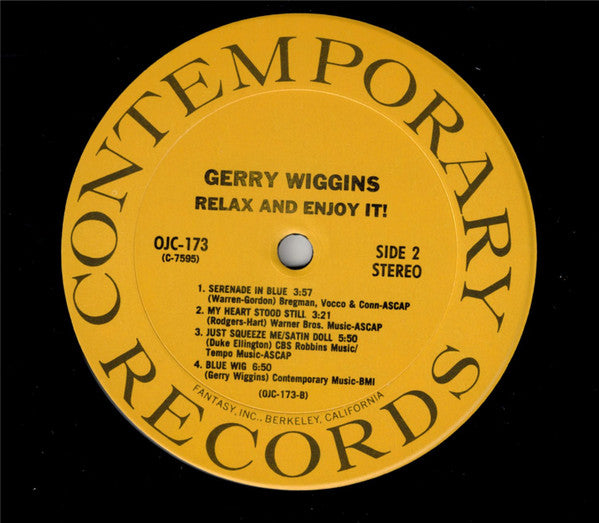 Gerry Wiggins* - Relax And Enjoy It! (LP, Album, RE)