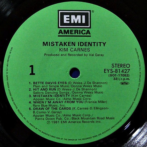 Kim Carnes - Mistaken Identity (LP, Album)