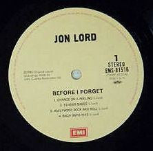 Jon Lord - Before I Forget (LP, Album)