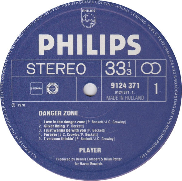 Player (4) - Danger Zone (LP, Album)